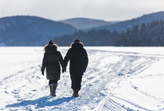 Randonnée hivernale sur le lac Sacacomie