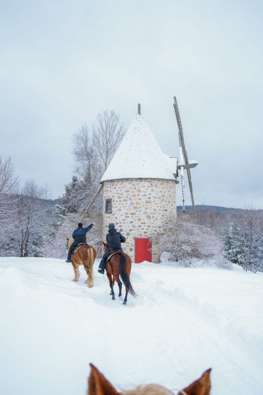 Équitation en hiver au Baluchon Éco-villégiature en Mauricie