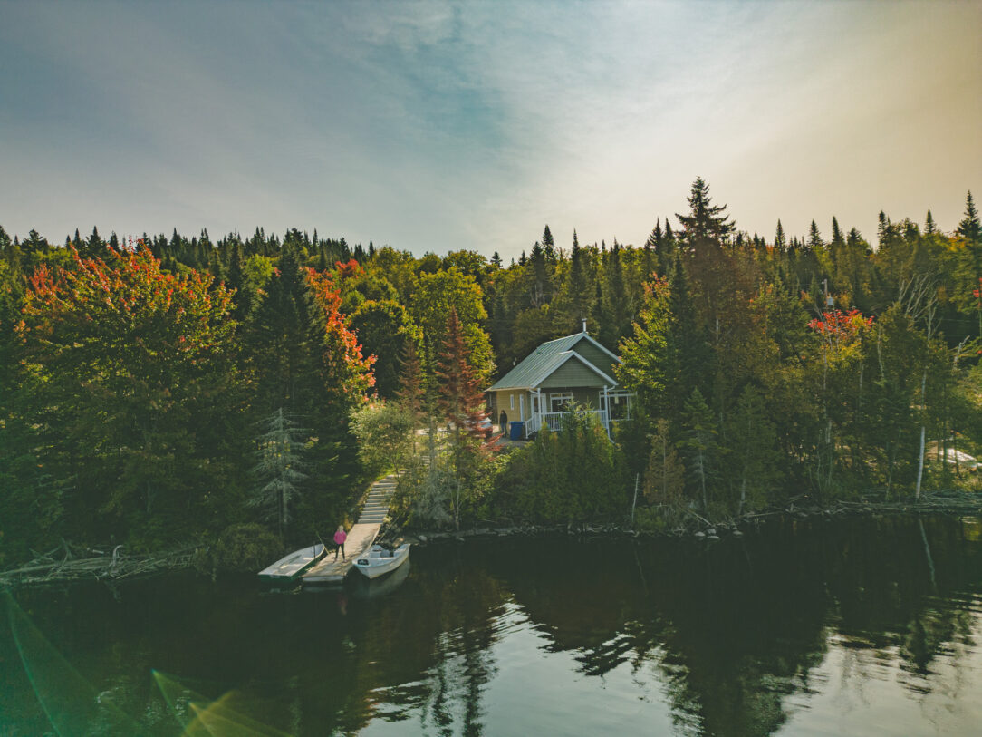 Chalet de la Pourvoirie Domaine Bazinet dans Lanaudière