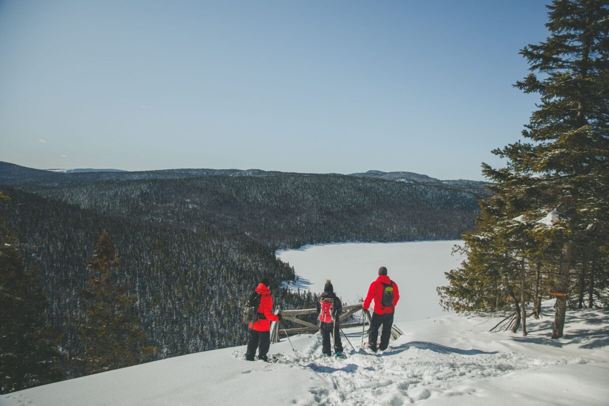 Randonnée hivernale au parc régional des Sept-Chutes, dans Lanaudière