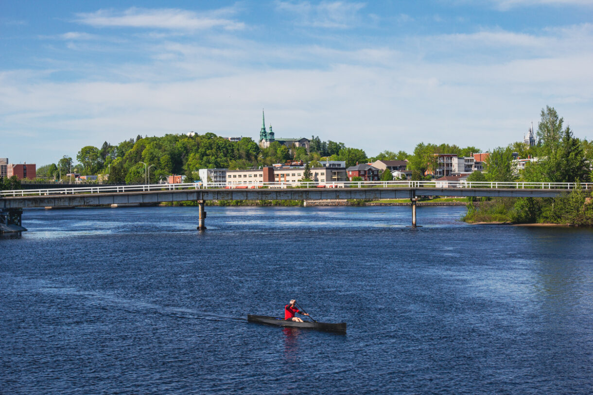Canot sur la rivière Saint-Maurice, à Shawinigan, en Mauricie