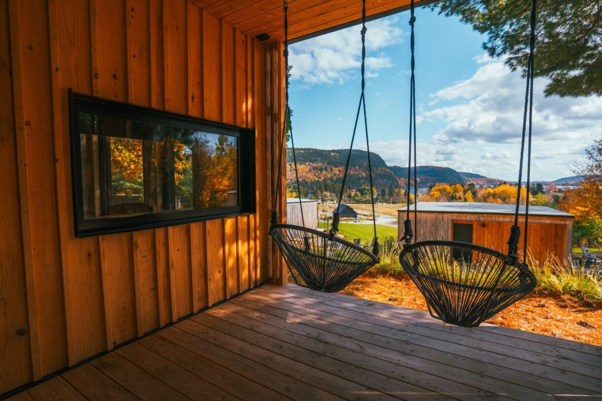 Chalet chez Nature Nature avec vue sur la rivière Saint-Mauricie