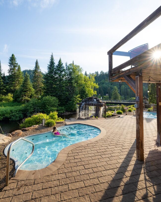 Spa à l'Auberge du Vieux Moulin, dans Lanaudière, Québec