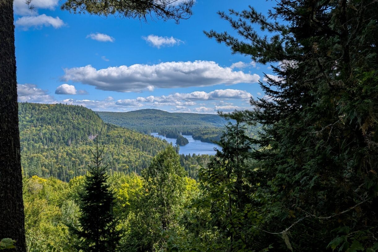 Belvédère sur le sentier vers les chutes Waber au parc national de la Mauricie